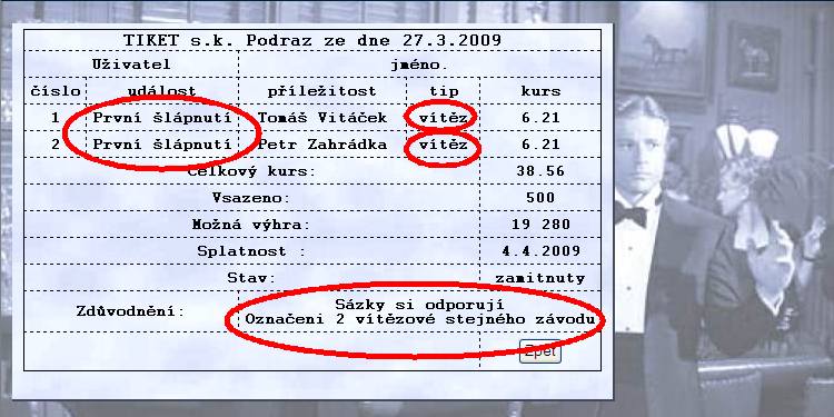 nápověda s.k. Podraz